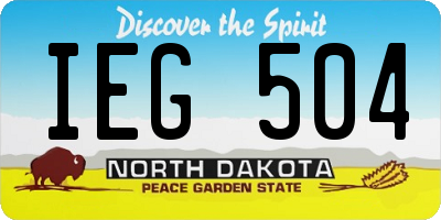 ND license plate IEG504