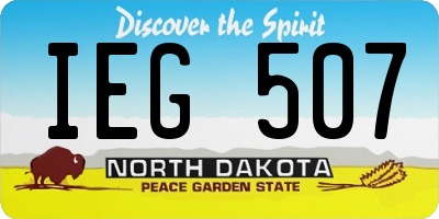 ND license plate IEG507
