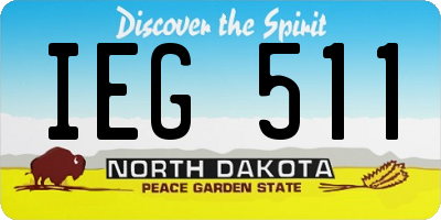 ND license plate IEG511