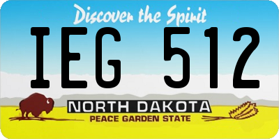 ND license plate IEG512