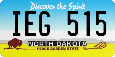 ND license plate IEG515