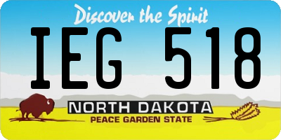 ND license plate IEG518