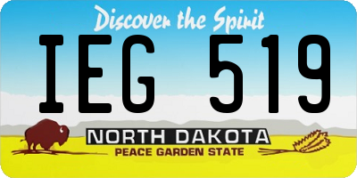 ND license plate IEG519