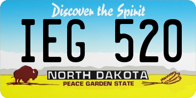 ND license plate IEG520
