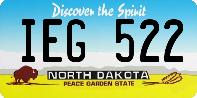 ND license plate IEG522