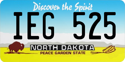ND license plate IEG525