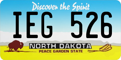 ND license plate IEG526