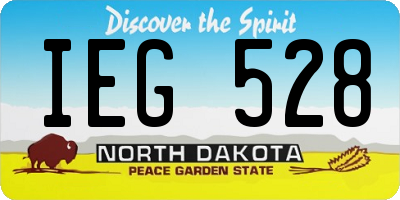 ND license plate IEG528