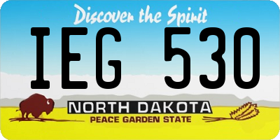 ND license plate IEG530