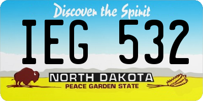 ND license plate IEG532