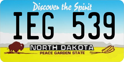 ND license plate IEG539