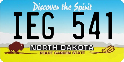 ND license plate IEG541