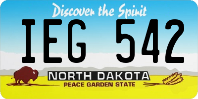 ND license plate IEG542