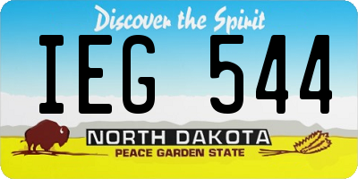 ND license plate IEG544