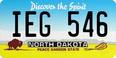 ND license plate IEG546
