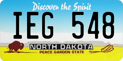ND license plate IEG548