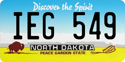 ND license plate IEG549