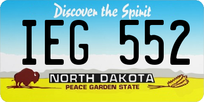 ND license plate IEG552