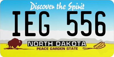 ND license plate IEG556