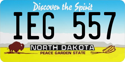ND license plate IEG557