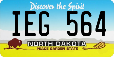 ND license plate IEG564