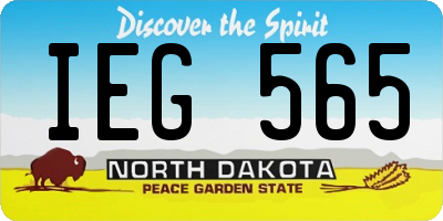 ND license plate IEG565