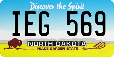 ND license plate IEG569
