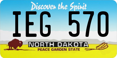 ND license plate IEG570