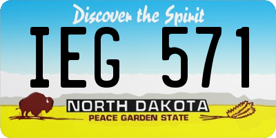ND license plate IEG571