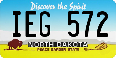 ND license plate IEG572