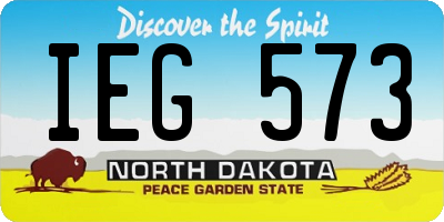 ND license plate IEG573