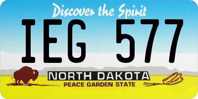 ND license plate IEG577