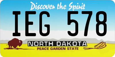 ND license plate IEG578