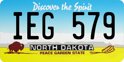 ND license plate IEG579