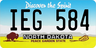 ND license plate IEG584