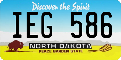 ND license plate IEG586