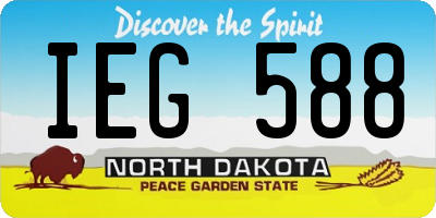 ND license plate IEG588