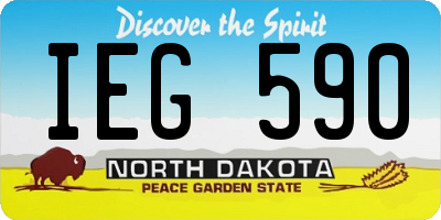 ND license plate IEG590