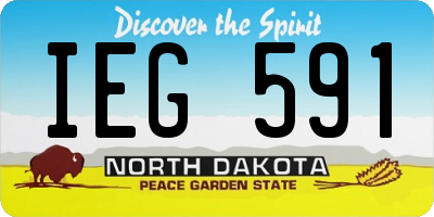 ND license plate IEG591