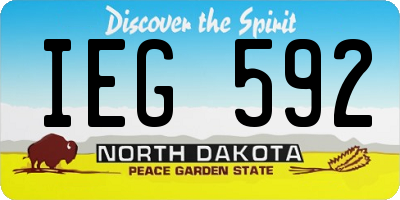 ND license plate IEG592
