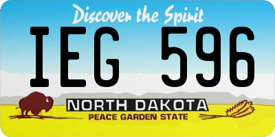 ND license plate IEG596