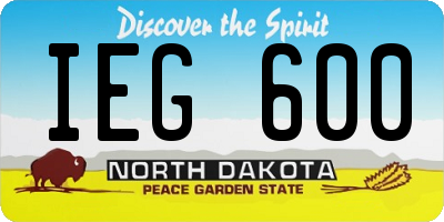 ND license plate IEG600