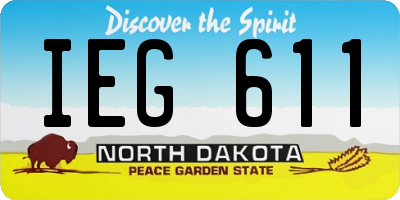ND license plate IEG611
