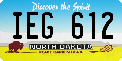 ND license plate IEG612