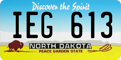 ND license plate IEG613
