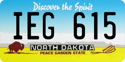 ND license plate IEG615