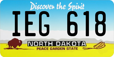 ND license plate IEG618