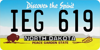 ND license plate IEG619