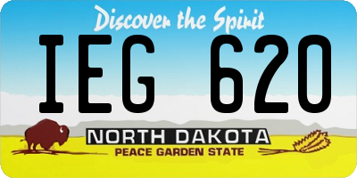 ND license plate IEG620