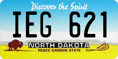 ND license plate IEG621